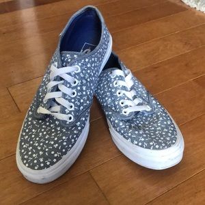 Blue floral print Vans